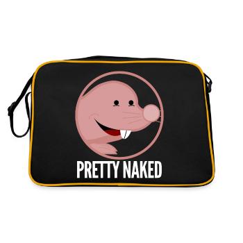 Pretty Naked Mole Rat - Retro Tasche - Schwarz/Gold - Hinten