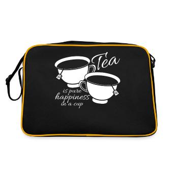 Tea Bag Teapot Tea Cup Tea Mug - Retro Bag - black/gold - Back