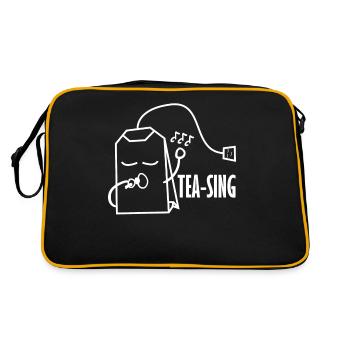 Singing Tea Bag Tea Cup Tea Mug Teapot - Retro Bag - black/gold - Back