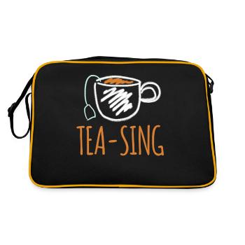 Tea Bag Tea Cup Tea Mug Teapot Teasing - Retro Bag - black/gold - Back