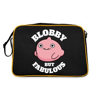Funny Blobfish Sayings - Retro Bag - black/gold - Back