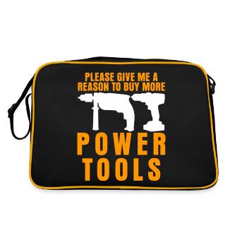 Power Tool Joke Electric Tools - Retro Bag - black/gold - Back