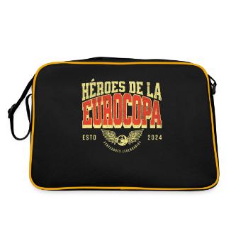 Championnat d’Espagne 2024 Femmes Hommes Drapeau Rouge - Sac Retro - noir/or - Dos