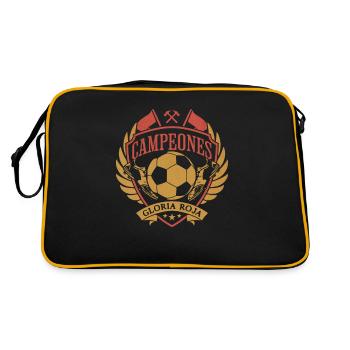 Championnat d’Espagne 2024 Femmes Hommes Drapeau Rouge - Sac Retro - noir/or - Dos