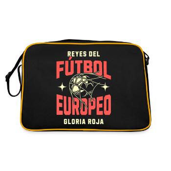 Championnat d’Espagne 2024 Femmes Hommes Drapeau Rouge - Sac Retro - noir/or - Dos