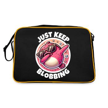 Blobfish Sayings - Retro Bag - black/gold - Back