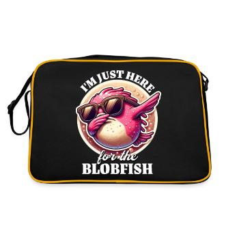 Funny Blobfish Sayings - Retro Bag - black/gold - Back