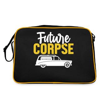 Future Corpse Funny Mortician Embalming Funeral - Retro Bag - black/gold - Back