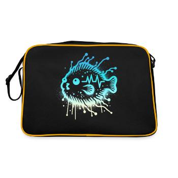 Blobfish Cardio Blobfisch - Retro Tasche - Schwarz/Gold - Hinten