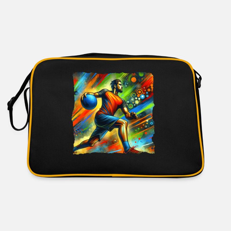 Lustiger Dodgeball Spruch Retro Tasche