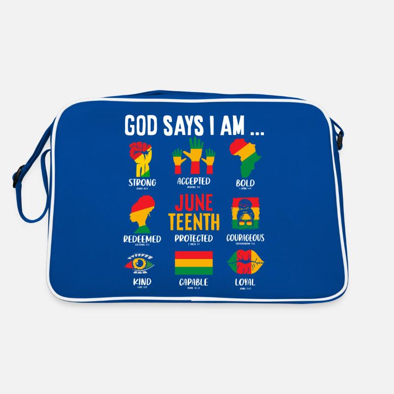 Dieu dit que je suis Juneteenth BHM Afro-Américain Sac Retro
