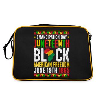 Jour de l’émancipation Juneteenth Noir américain - Sac Retro - noir/or - Dos