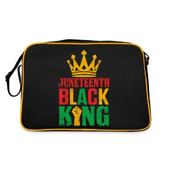 Juneteenth Black King Funny Black History African - Retro Bag - black/gold - Back
