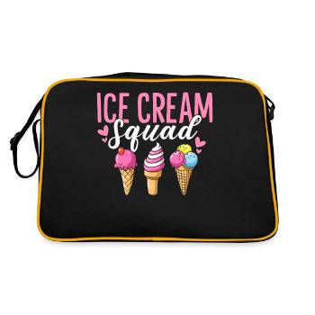 Ice Cream Squad Sommer Snacks Lustiges Eis - Retro Tasche - Schwarz/Gold - Hinten