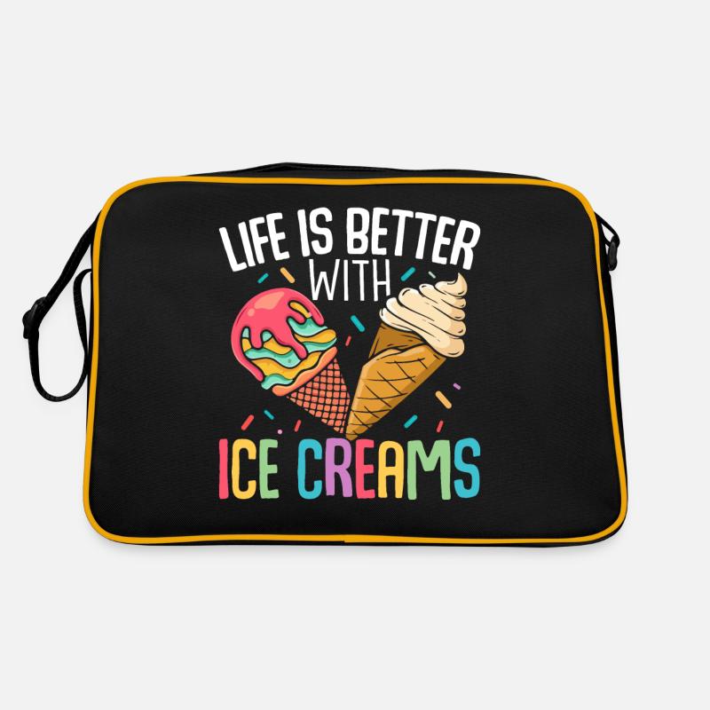 La vie est meilleure avec la glace glacée congelée Sac Retro