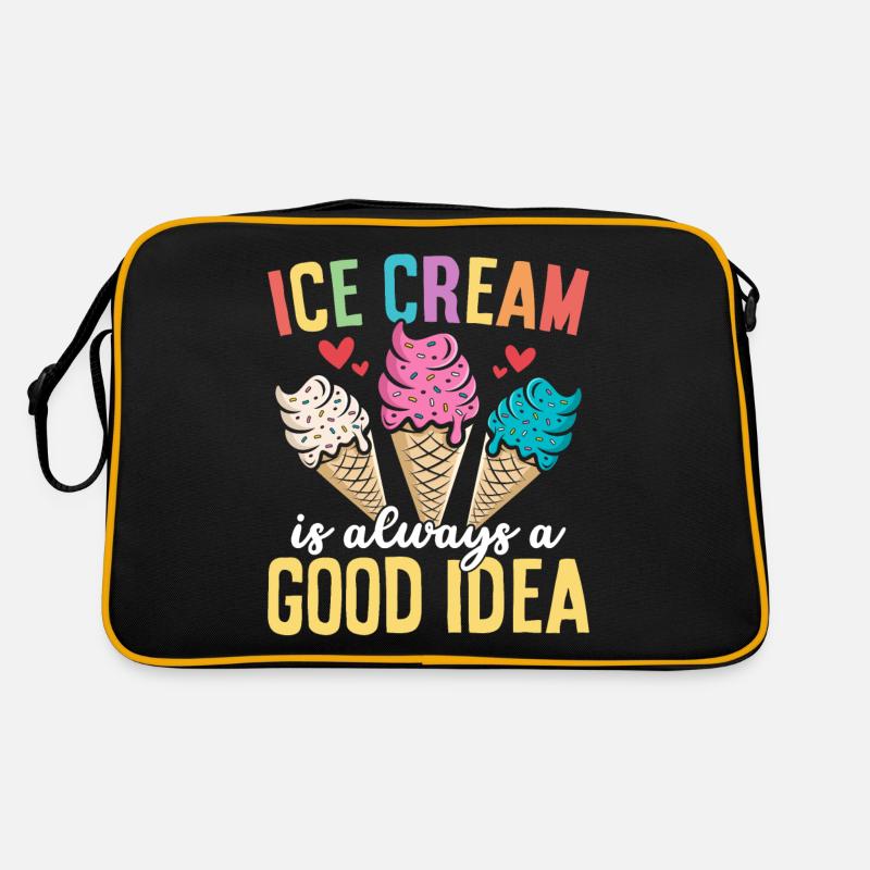 Eis Ist Immer Eine Gute Lustig Süß Retro Tasche