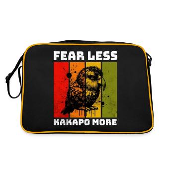 Kakapo Night Parrot - Retro Bag - black/gold - Back