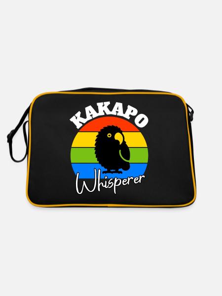 Night Parrot Whisperer - Retro Bag - black/gold - Back