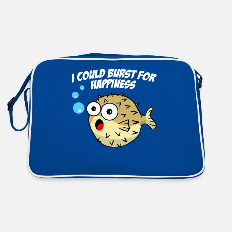 Happy Puffer Fish Retro Bag