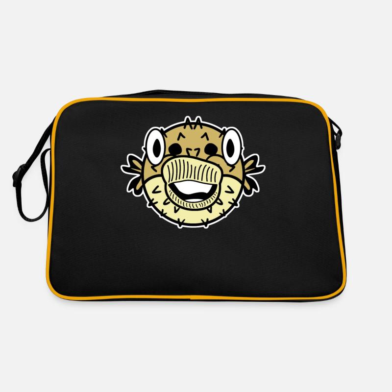 Happy Puffer Fish Pufferfish Retro Bag