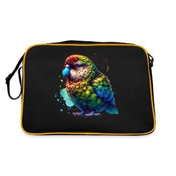 Kakapo Night Parrot - Retro Bag - black/gold - Back
