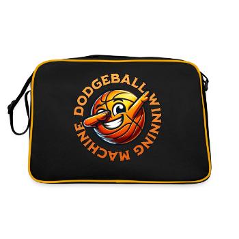 Dodgeball Gewinner - Retro Tasche - Schwarz/Gold - Hinten