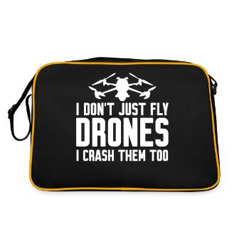 FPV Drone Quadcopter Pilot Drones - Retro Bag - black/gold - Back