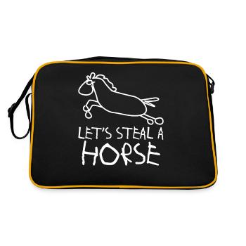 Horse Riding Haflinger Horses Iclander - Retro Bag - black/gold - Back