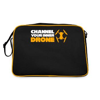 FPV Drone Drones Quadrocopter Pilot - Retro Tasche - Schwarz/Gold - Hinten