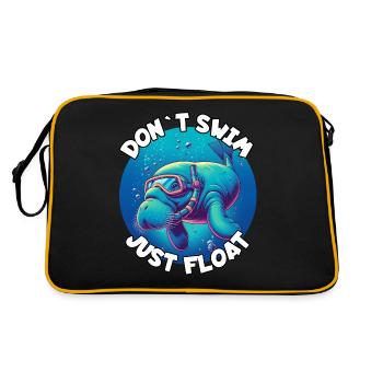 Manatee Saying - Retro Bag - black/gold - Back
