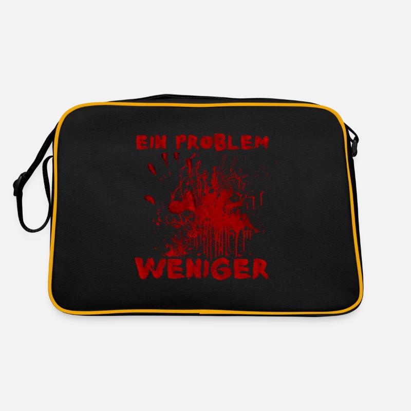 Ein Problem weniger - Witziger Halloween Spruch Retro Tasche