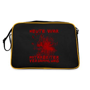 Today was a staff meeting Halloween saying - Retro Bag - black/gold - Back