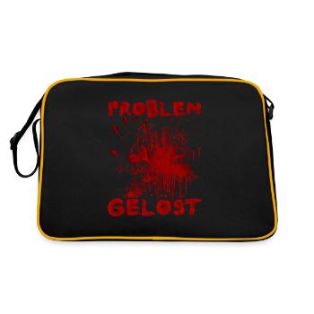 Problem solved - Funny Halloween saying - Retro Bag - black/gold - Back