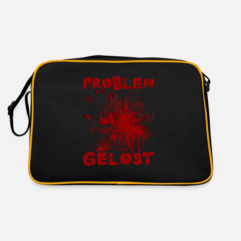 Problem solved - Funny Halloween saying Retro Bag