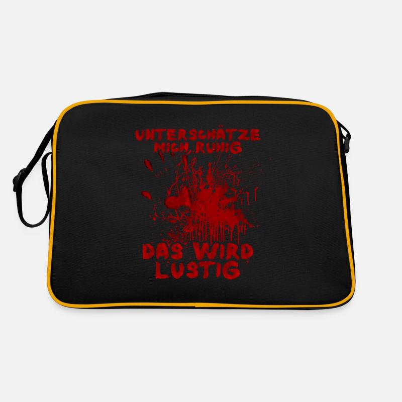 Unterschätze mich ruhig, das wird lustig Halloween Retro Tasche