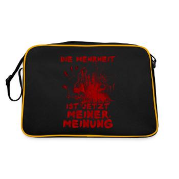 La majorité est maintenant de mon avis - Halloween - Sac Retro - noir/or - Dos