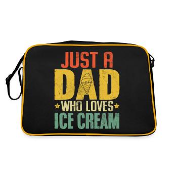 Ice Cream Dad Frozen Dessert Retro Ice Lolly - Retro Bag - black/gold - Back