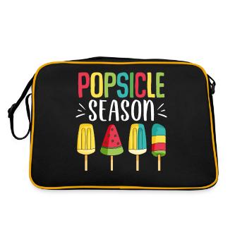 Eis am Stiel Saison Eis am Stiel Lustig Süß Gefroren - Retro Tasche - Schwarz/Gold - Hinten