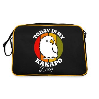 Night Parrot Kakapo - Retro Bag - black/gold - Back