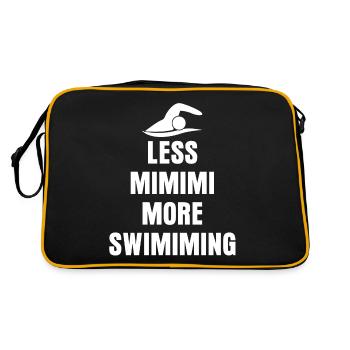 Triathlon Swimmer Swimming Training - Retro Tasche - Schwarz/Gold - Hinten