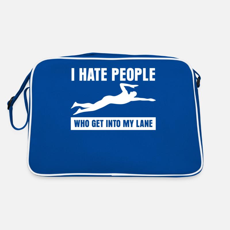 Triathlon Grumpy Swimmer Swimming Retro Bag