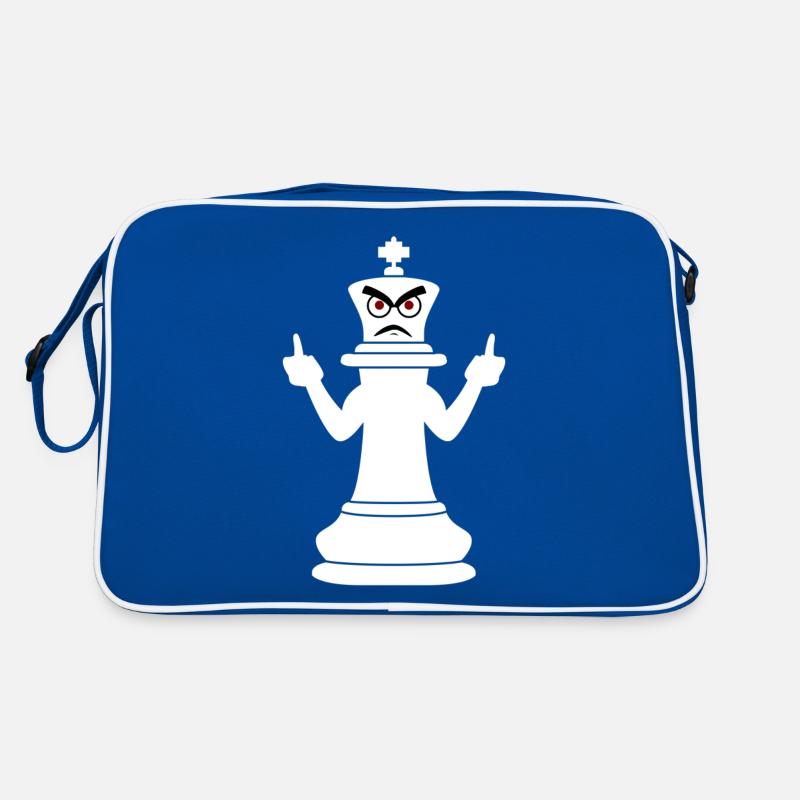 Middle Finger Chess Player Chess Pieces Retro Tasche
