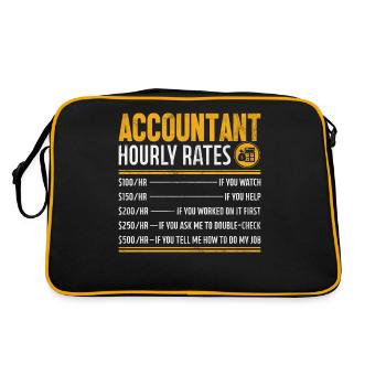 Comptable Taux horaires Comptabilité drôle - Sac Retro - noir/or - Dos