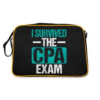 J’ai survécu à l’examen CPA Comptabilité drôle - Sac Retro - noir/or - Dos