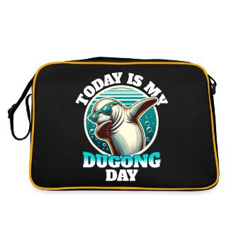 Manatee Dugong - Retro Bag - black/gold - Back