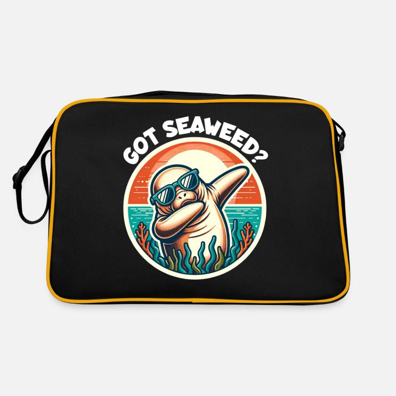 Manatee Saying Dugong Retro Bag