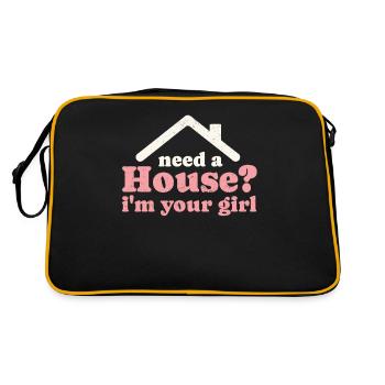 Immobilienmakler - Retro Tasche - Schwarz/Gold - Hinten