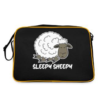 Dormir Mouton Fatigué Sieste Sommeil - Sac Retro - noir/or - Dos