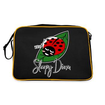 Coccinelle Fatigué Dormir Sieste Dormir - Sac Retro - noir/or - Dos