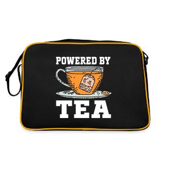 Powered By Tea Tea Lover Cup Of Tea Tea Drinker - Retro Tasche - Schwarz/Gold - Hinten